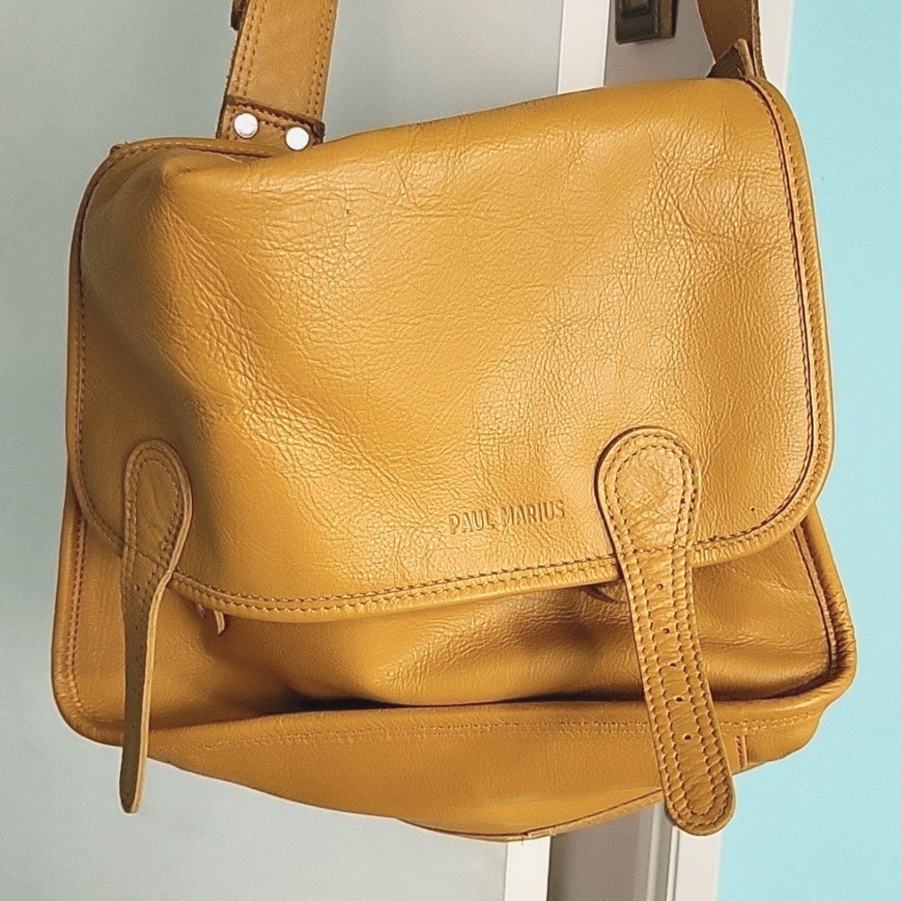 Paul Marius France genuine leather messenger bag